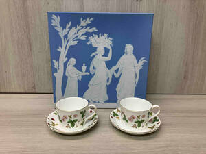 未使用品 WEDGWOOD ワイルドストロベリー ティーカップ&ソーサー デルフィ ペア ウェッジウッド