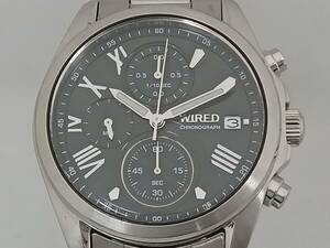 SEIKO WIRED VD57-KZ10 AGAT404 часы Seiko Wired хронограф черный циферблат кварц мужские наручные часы 