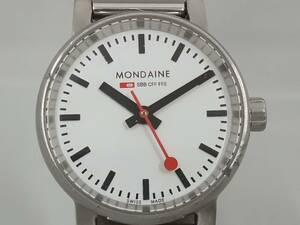 MONDAINE MSE.26110.SM 時計 モンディーン エヴォ2 スイス鉄道時計 白文字盤 クォーツ レディース 腕時計