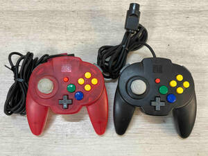 【ジャンク】 HORI ホリパッドミニ64 クリアレッド ブラック 2個 NINTENDO64