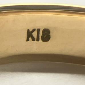K18 18金 約19号 総重量6.0g リング 指輪 イエローゴールドの画像4