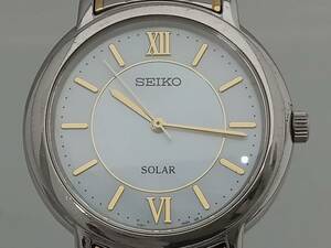 SEIKO V181-0AD0 時計 セイコー シェル文字盤 電波ソーラー メンズ 腕時計