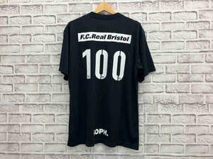 【美品】F.C Real Bristol エフシーレアルブリストル New Era ニューエラ ロゴTシャツ UV 速乾 吸汗 メッシュ SOPH. XL ブラック