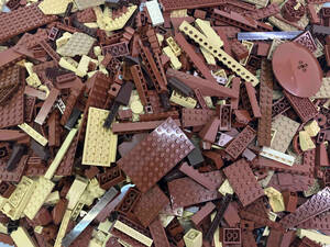 LEGOレゴ 色分けブロック バラ 茶系【茶色/ベージュタン/ブラウン】3kg以上 大量まとめ売り パーツ プレート 基本ブロック 特殊ブロック