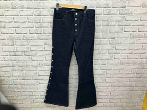 SHIKITARI シキタリ SHIKITARI2023-03 Side snap bell-bottom denim サイドスナップデニム ネイビー Lサイズ