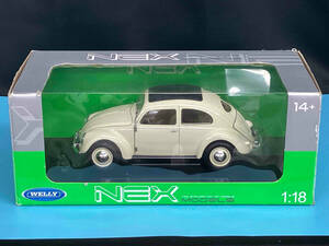 ジャンク ミニカー WELLY 1/18 WE1840CR Volkswagen Classic Beetle フォルクスワーゲン クラシック ビートル(クリーム)