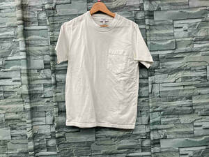 HYKE high k white / plain /. pocket short sleeves T-shirt * cut and sewn 