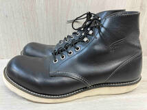 RED WING 8165 USA製 本革 レザー ブーツ レッドウィング ブラック 9 1/2 メンズ CLASSIC WORK ROUND-TOE クラシックワーク レッドウィング_画像3