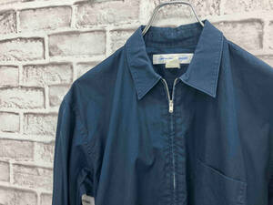 COMME des GARCONS SHIRT コムデギャルソン シャツ ジップアップシャツジャケット 長袖 S フランス製 コットン W23002 ネイビー