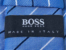 HUGO BOSS ヒューゴボス ネクタイ ブルー x ホワイト x ネイビー 店舗受取可_画像2