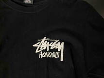 STUSSY ステューシー 長袖Tシャツ ホノルル限定 ストックロゴ ロンT ワンポイント ブラック サイズM ストリート_画像5