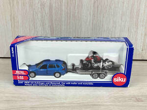 SIKU SUPER 2547 1/55 Car with trailer and motorbike