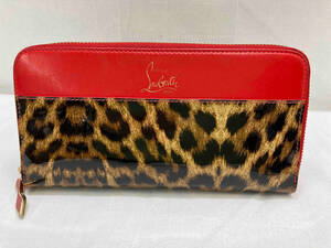 Christian Louboutin Christian Louboutin long wallet red × Leopard change purse .