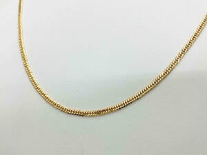 K18 6 surface double |10.3g|50. flat necklace | structure . department stamp equipped store receipt possible 