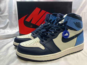 【鑑定済み】 NIKE AIR JORDAN1 RETRO HIGH OG/ナイキ エアジョーダン1 レトロ ハイ OG オブシディアン /27.5cm/555088-140/スニーカー