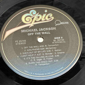 【LP盤】 MICHAEL JACKSON/マイケル・ジャクソン OFF THE WALL FE35745 US盤 店舗受取可の画像9