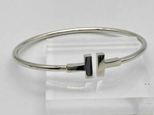 TIFFANY & Co. T wire K18WG bracele brand accessory white gold 