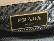 PRADA プラダ サフィアーノ PVC×レザー 2WAYハンドバッグ グレー バッグ_画像5