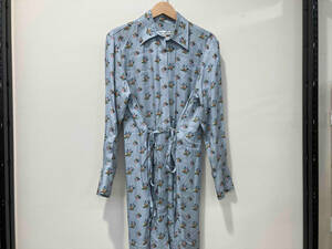 MAISON KITSUNE mezzo n fox long sleeve One-piece floral print shirt One-piece shirt dress rayon LW01607WF4017