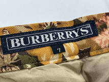 Burberry's/プリーツスカート/バーバリーズ/総柄/花柄/鳥/シルク素材/レトロ/ビンテージ/春_画像7