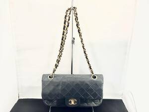 CHANEL／1027178／Wフラップ／23cm