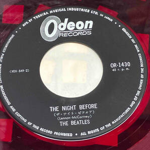 【EP盤】 THE BEATLES/ザ・ビートルズ THE NIGHT BEFORE/ANOTHER GIRL 赤盤 OR1430の画像5