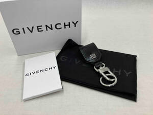 【未使用・箱付】GIVENCHY ジバンシィ 4G キーホルダー Calf Leather スナップクロージャー イタリア製 ブラック