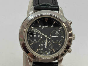 agnes b アニエスベー V654-6100 577556 ベルト非純正、劣化有り クォーツ 腕時計