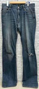 Paul Smith JEANS ポールスミス ジーパン ジーンズ デニム PJ-KQ-34838 サイズL ブルー系 ジッパーフライ ダメージ