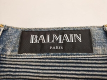 BALMAIN BIKER DENIM PANTS バルマン 蛇腹バイカーデニムパンツ 27 インディゴ S4HT551B658V 店舗受取可_画像5