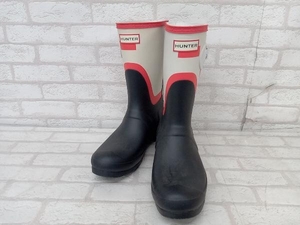 HUNTER Hunter влагостойкая обувь резиновые сапоги сапоги черный красный мужской женский UK7