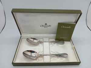 Christofle ティースプーン 2本セット 銀製 SILVERWARE 約13.5cm クリストフル