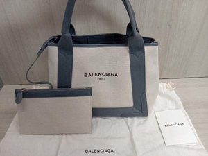 BALENCIAGA ネイビーカバスS 339933・1381・A・002125 ハンドバッグ グレー 保存袋・ポーチ付き バレンシアガ 店舗受取可