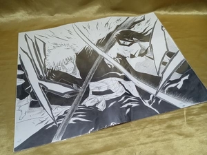 BLEACH EX. 原画展 複製原稿 165. 黒崎一護 朽木白哉 Dark