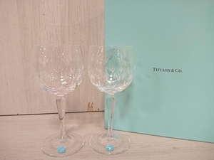 現状品 TIFFANY＆Co.　ティファニー　フローレット　ワイングラス　ペア　使用感あり