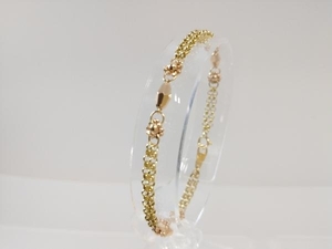 K18 YG PG design bracele 4.6g 17cm 2 color 18K 18 gold yellow pink gold store receipt possible 