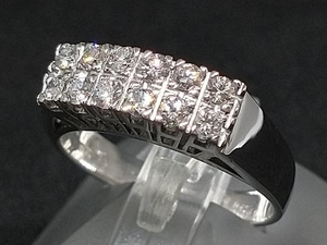 Pt900 ダイヤモンド リング 指輪 プラチナ D0.39ct 5.5g #11 店舗受取可