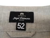 NIGEL CABOURN ナイジェル・ケーボン 長袖シャツ 8042-11-10500 スナップボタン 裏地なし コットン 麻 サイズ52(3L) ベージュ 通年_画像7