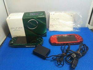 ジャンク PSP PSP-3000 グリーン レッド 2台セット バッテリーパック無し
