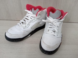 NIKE AIR JORDAN 5 RETRO sneakers 22cm white 440889-102 lady's 