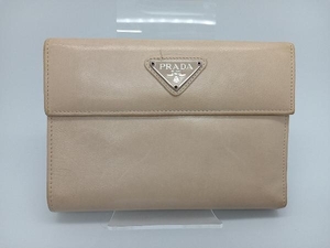 PRADA 85 三つ折財布 ベージュ