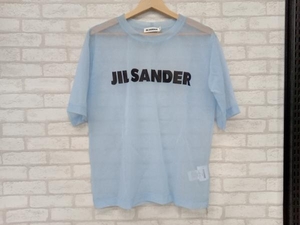 JIL SANDER JSPO705040 ジルサンダー ロゴプリントシースルーTシャツ レディース ライトブルー Sサイズ シアー シースルー ロゴプリント