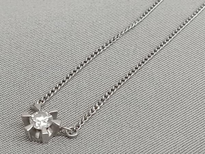 Pt850 プラチナ 41㎝ D0.21ct 3.5g ネックレス アクセサリー