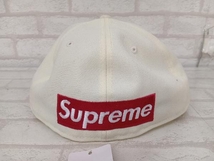 美品 Supreme NEWERA シュプリーム ニューエラ キャップ 帽子 野球帽 アイボリー メンズ 60.6cm_画像3