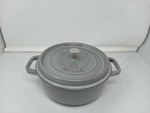 staub ストウブ　ピコ　ココット　ラウンド　両手鍋　直径:26cm 高さ:約9cm 水垢あり　付属品は画像の物が全てになります