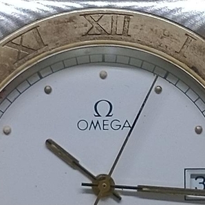 【1円】ジャンク 不動 OMEGA Constelation オメガ コンステレーション デイト クォーツ 腕時計 ホワイト文字盤 コンビ SS リューズ不動の画像5