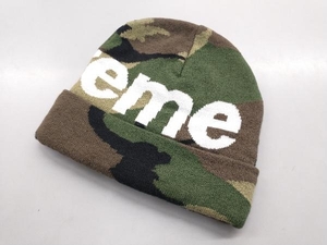 Supreme シュプリーム 17AW Big Logo Cashmere Beanie ニット帽 迷彩 グリーン 店舗受取可