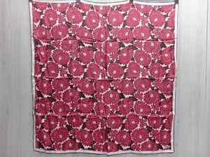FENDI スカーフ 白地 赤い花 約86×85cm フェンディ