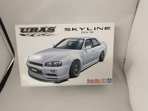 現状品 プラモデル アオシマ 1/24 URAS ER34 スカイライン TYPE-R ‘01 ニッサン ザ・チューンドカー No.4