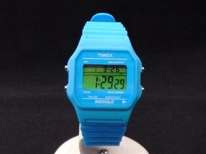 TIMEX タイメックス 水色 時計 腕時計 デジタル ケース焼け有 クォーツ